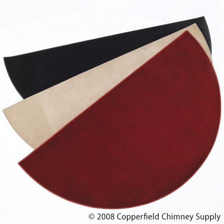 PERFECTPILLOWS Chimney Half Round Hearth Rug - Wine - 27 Inches x 48 Inches PE2548022